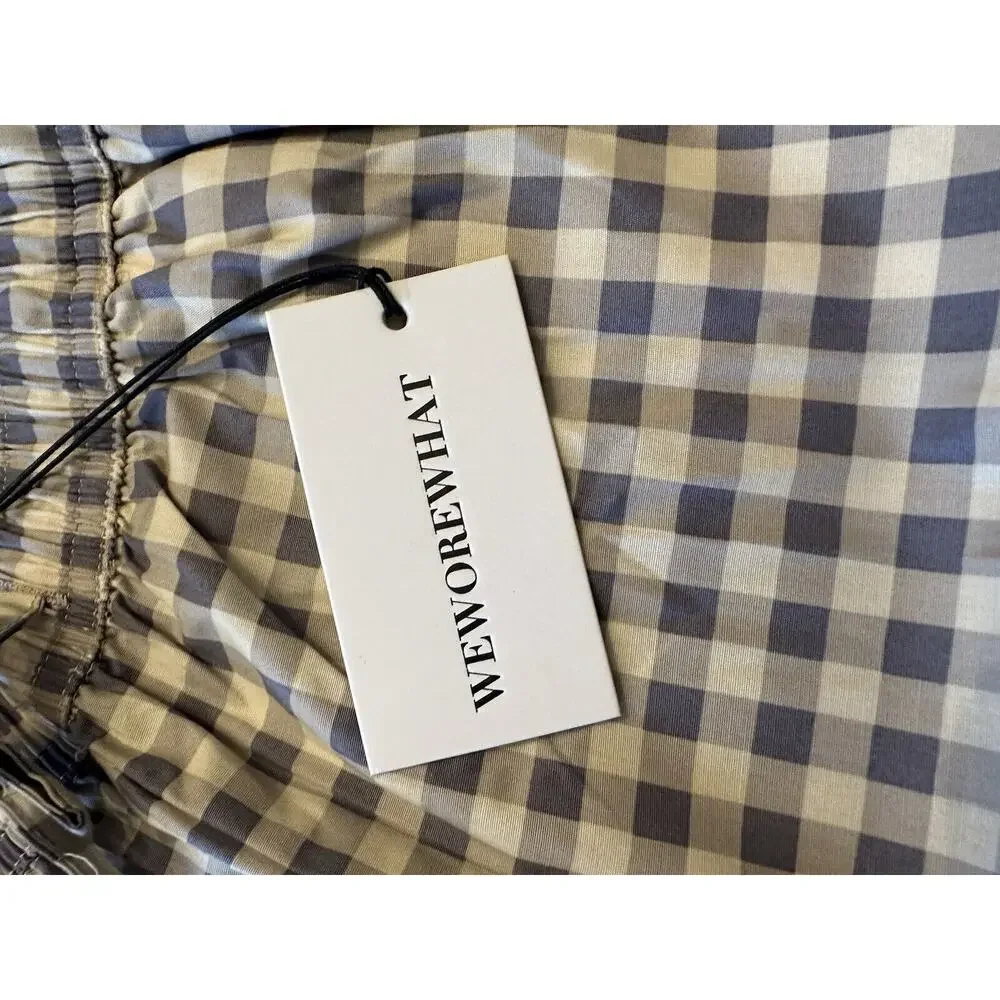 We Wore What Casual Cotton Shorts Pull On Gingham Plaid Size Small Boxers Womens - Picture 5 of 14